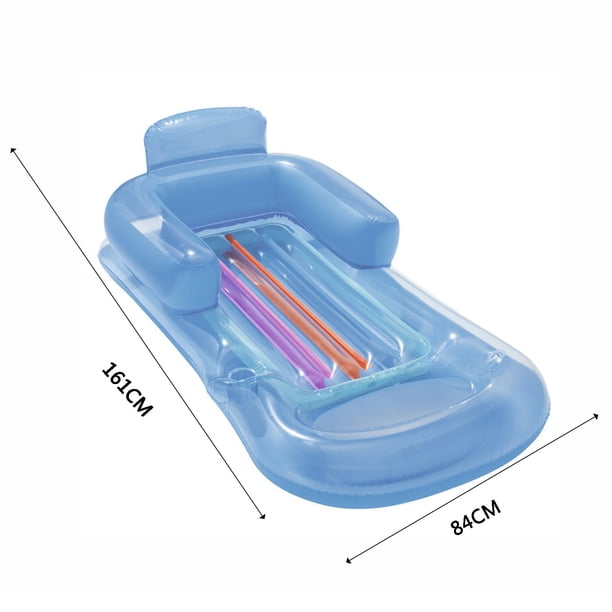 Flotteurs de piscine gonflables pour adultes – Chaises de salon flottantes, chaise longue flottante flottante avec porte-gobelet | Flotteur gonflable ergonomique anti-fuite pour piscine aquatique