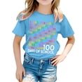 thumbnail image 1 of PMVFHDE T-Shirts Fille T-Shirt Décontracté Imprimé à Col Rond à Manches Courtes T-Shirt Chemise Décontractée Bleu, 3-4 Ans, 1 of 6