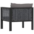 thumbnail image 3 of vidaXL Sectional Corner Sofa with Left Armrest Poly Rattan Anthracite, 3 of 8