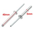 thumbnail image 2 of Unique Bargains 30 Pcs 5mm x 40mm Aluminum/Steel Open End Blind Rivets, 2 of 2