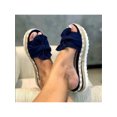 thumbnail image 3 of Woobling Sandales Compensées d'Été à Plateforme pour Femmes, Espadrilles à Nœud, à Enfiler, Bleu, 9, 3 of 3