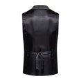 thumbnail image 4 of EGNMCR Tank Tops Men Men Solid Fashion Have Pockets Button Turn-down Collar Tanks Tops Blouse, 4 of 9