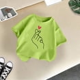 thumbnail image 5 of PMVFHDE Hauts Tube pour Filles T-Shirt à Manches Courtes pour Fille T-Shirt Fille T-Shirt Mignon pour Filles Hauts pour Fille Enfant T-Shirt Graphique Mignon à Col Rond à Manches Courtes T-Shirt d'Été Décontracté Vert Pâle, 3-4 Ans, 5 of 5