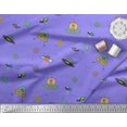thumbnail image 3 of Soimoi Modal Satin Fabric Planet,Animal & Spaceship Cartoon Decor Fabric Printed Yard 42 Inch Wide, 3 of 3