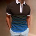 thumbnail image 4 of BOBOGOJP Polo pour Hommes Manches Courtes en Coton Classique Col Golf (Bleu,TTG), 4 of 5