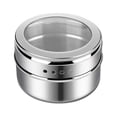 thumbnail image 2 of Boovnll Bottles, Magnetic Base Spice Tins,Stainless Steel Magnetic Spice Storage Jar Tins Container with Rack, Kitchen Gadgets, Water Bottle, Bottle, 2 of 9