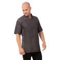 thumbnail image 2 of Chef Works Manteau de Chef Delancey pour Homme, Noir, XX-Grand, 2 of 10