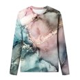 thumbnail image 5 of CEHVOM Femmes Dames Col Rond Hauts Amples T-Shirts Décontractés à Imprimé Blouse à Manches Longues Liquidation, 5 of 5