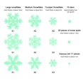 thumbnail image 2 of tredstone Glow in The Dark Christmas Snowflake Sticker Xmas Self-Adhesive PVC Wall Decals Stickers Luminous Stickers for Wall Door Window Ceiling, 2 of 8