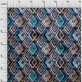 thumbnail image 3 of oneOone Polyester Lycra Navy Blue Fabric Geometric Dress Material Fabric Print Fabric By The Yard 56 Inch Wide, 3 of 5