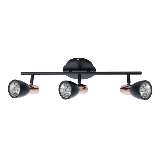 Xtricity - Plafonnier 3 Têtes, Largeur 24.4 Pieds', de la Collection Riviera, Noir