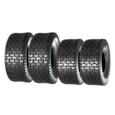 MaxAuto Pneus de Tondeuse 15x6.00-6 et 20x8.00-8 pour Tondeuses à Gazon, Chariot de Jardin, Tracteur, Pneu pour Gazon, 4RP Sans Chambre (2 avant +2 Arrière) Pneu de Tondeuse 15x6-6 avant et 20x8-8 Arrière