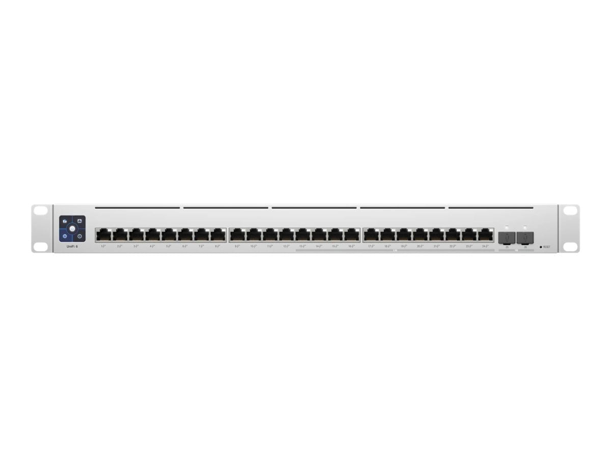 Ubiquiti UniFi Switch USW-Enterprise-24-PoE - Switch - L3 - managed - 12 x 100/1000/2.5G (PoE+) + 12 x 10/100/1000 (PoE+) + 2 x 10 Gigabit SFP+ - rack-mountable - PoE+ (400 W)