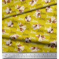 thumbnail image 2 of Soimoi Cotton Poplin Fabric Love Text & Puppies Dog Print Sewing Fabric Yard 42 Inch Wide, 2 of 3