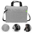 thumbnail image 1 of ETHZZLE Lightweight Grey Laptop Shoulder Bag with Large Capacity Protective Sleeve for Office Use, 1 of 6