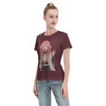 thumbnail image 4 of T-Shirt Basique à Manches Courtes pour Femmes Demon Slayer Lame Temple Ganlu Mili, 4 of 6