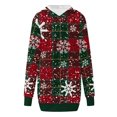 thumbnail image 5 of Jsaierl Robe à Capuchon pour Femmes Noël Grande Taille Tunique de Noël Chandails à Capuchon Robes Chandail Femme Tenue d'Automne Tendance, 5 of 5