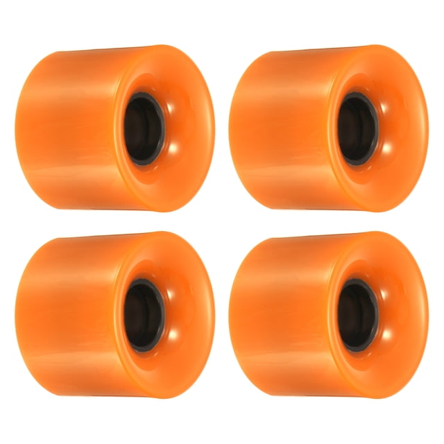 Unique Bargains Roues de Longboard 60 mm Roue de Planche à Roulettes Roues de Rue pour Planches à Roulettes Roues Cruiser 78 A, Orange Lot de 4