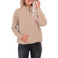 thumbnail image 1 of Women's Zipper Long Sleeve Lightweight Sweatshirts Solid Color Hedging Tops, 1 of 9