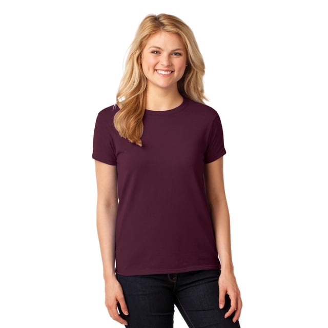 Gildan T-Shirt à Manches Courtes pour Femmes en Coton 100 pour Cent - 5000L