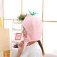 thumbnail image 4 of pitrice Soft Strawberry Hat Cosplay Headgear Photo Props for Holiday New Year Party Pink, 4 of 8