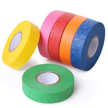 Ruban de Masquage Coloré, Ruban Coloré pour Peintres pour Arts et Bricolage, Étiquetage Ou Codage - Fournitures d'Art pour Enfants - 6 Rouleaux de Couleurs Différentes - Ruban de Masquage