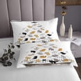 thumbnail image 3 of Erosebridal Pet Cats Coverlet Set King,Kawaii Cartoon Bedding Set,Animal Decor,Ultra Soft,3 Pieces, 3 of 5