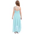 thumbnail image 2 of Manyakai Robe à une Épaule pour Filles, Ourlet Haut-Bas, Robe de Princesse à Volants, Taille Haute, Robe de Danse de Soirée, Bleu Clair 8, 2 of 7