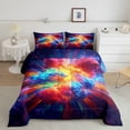 thumbnail image 2 of Erosebridal Rainbow Cloud Bedding Full Comforter Set for Girls, Sparkle Stars Down Comforter, Reversible 3-Piece, 2 of 7