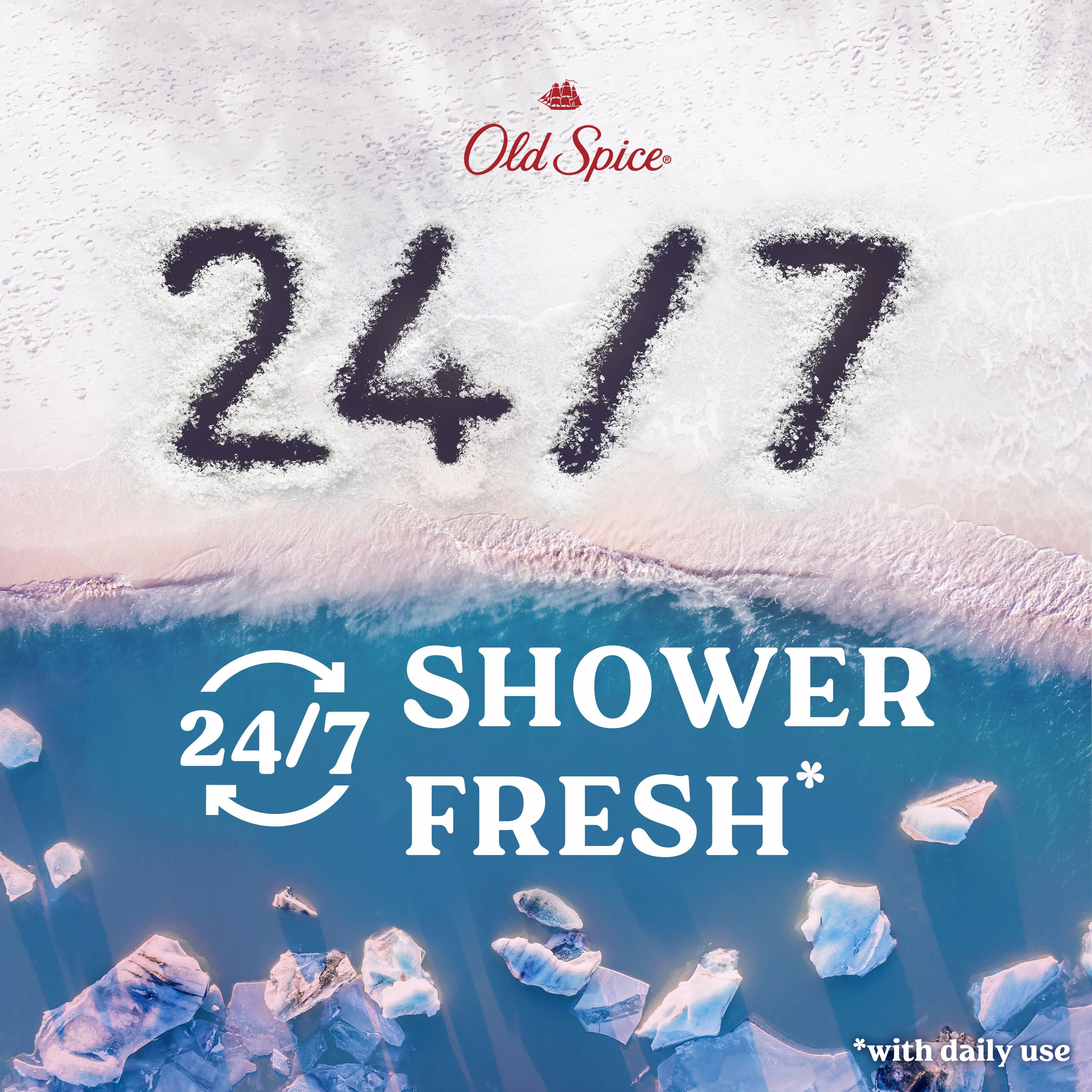 Old Spice Men's Body Wash for Men, Summit Scent, 24/7 Shower Fresh, Exfoliation + Moisturization
