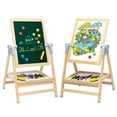 thumbnail image 2 of Chevalet Artistique en Bois Double Face et Tableau Blanc Réglable, 2 of 5