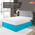 thumbnail image 3 of SGI Bedding 18 Inch Pleated Bed Skirt | Microfiber Bed Skirt | Fade Resistant, Wrinkle Free, Anti-static, Decorative, Extra Storage Space, Clutter-Free | Queen, Turquoise Blue, 3 of 6