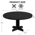 thumbnail image 2 of AKDSteel Table à Manger Ronde de Style Ferme de 47 Pouces – Table de Cuisine en Bois Gris avec Base Robuste pour Salle à Manger, Salon, 4 Places (Table Seulement), 2 of 7