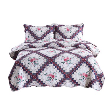 MarCielo Ensemble de couette imprimé 3 pièces Ensemble de couvre-lit léger B024
