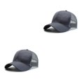 thumbnail image 3 of Baohd Mâle 3D Broderie Snap-back Chapeau à la Mode Réglable Sangle Protection Solaire Respirante Confortable Gris 2Set, 3 of 6