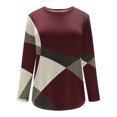 thumbnail image 5 of DPTALR T-Shirt/chemise à Manches Longues à Col Rond, Coupe Ample, Décontracté, Imprimé pour Femmes, 5 of 5