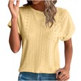 thumbnail image 1 of Hauts à Manches Courtes pour Femmes Mode Printemps/été Décontractée Ample Col Rond Manches Courtes Haut pour Femmes Aguichant Hauts d'Été pour Femmes Hauts à Manches Courtes T-Shirts pour Femmes Mode, 1 of 7