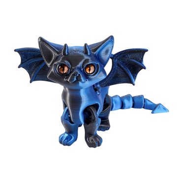 Jouets Imprimés en 3D, Figurine de Chat Dragon Fantastique – Sculpture de Collection Unique, Peinte à la Main, Résine Durable, Cadeau Parfait pour les Amateurs de Fantaisie, Accent de Décoration Intérieure