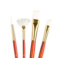thumbnail image 1 of Princeton Série Real Value 9000 Rouge Ensembles de Brosses à Manche Court 9120 Ensemble de 4, 1 of 4