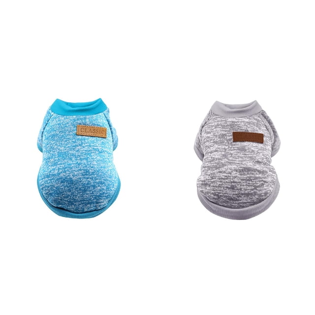 (2-Pack) Rinsvye Pet Dog Puppy Classic Dog Sweater Size Small Sweater Fleece Sweater Clothes Sweaters for Small Dogs Warm Sweater Winter