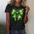 thumbnail image 4 of Elvqul T-Shirts à Col Rond pour Femmes Grande Taille T-Shirts Mode Imprimé de la Saint-Patrick Jolis Hauts Verts pour Femmes Manches Courtes, 4 of 5