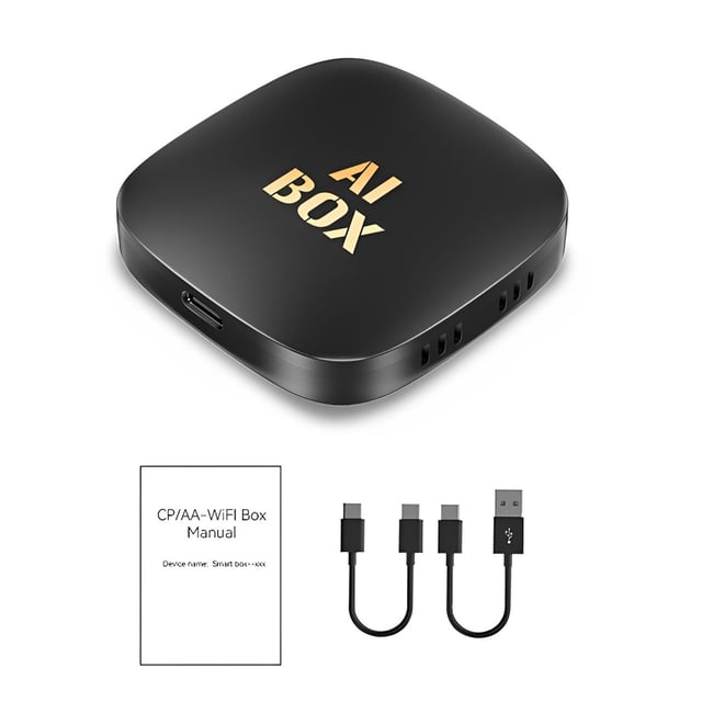 Transemion Voiture Sans Fil PlayAndroid Auto AI Box Lite Adapter AI Box Android Filaire Voiture Play AI Box Pratique 2+32G