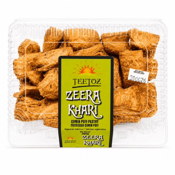 Teetoz Zeera Khari Cumin Puff Pastry – Crispy & Flaky Tea Time Snack, 200g