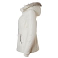 thumbnail image 3 of Sportoli Womens Winter Coat Faux Fur Trim Hooded Down Alternative Puffer Jacket - Cream (3X), 3 of 7