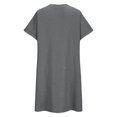 thumbnail image 4 of Ovzne Robes pour Femmes 2025 Robe pour Femme Mode Décontractée Col Rond Été Imprimé Manches Courtes Robe Aguichant Grande Taille Robe Maxi Manches Courtes Liquidation, 4 of 7