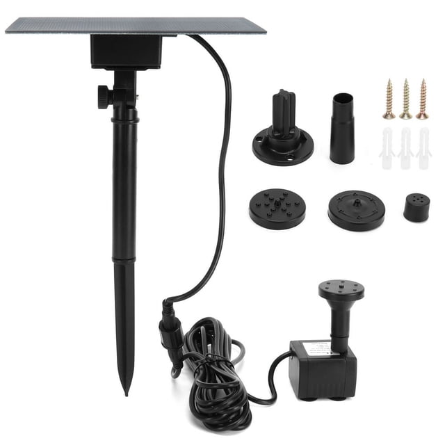 Solar Powered Fountain Outdoor 5V Floating Bird Bath Fountain Landscap ND Water Fountain