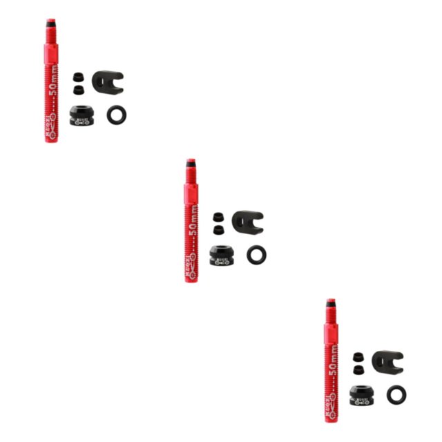 ZheElen Polyvalent Tubeless Pneu Presta Valve Extender pour et Vélos de Route 50mm Rouge 50mm 80mm 3Set