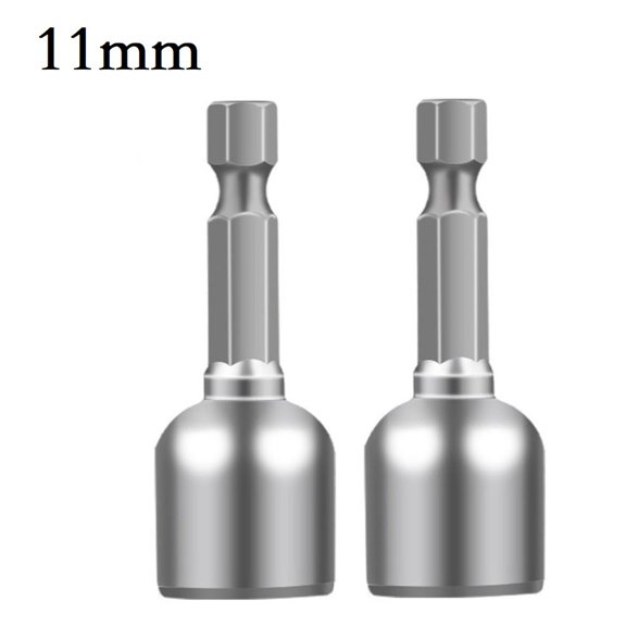 2 Pcs Douille à Impact 6-13 mm Écrou Magnétique Tournevis 1/4 Po Foret Électrique Hexagonale