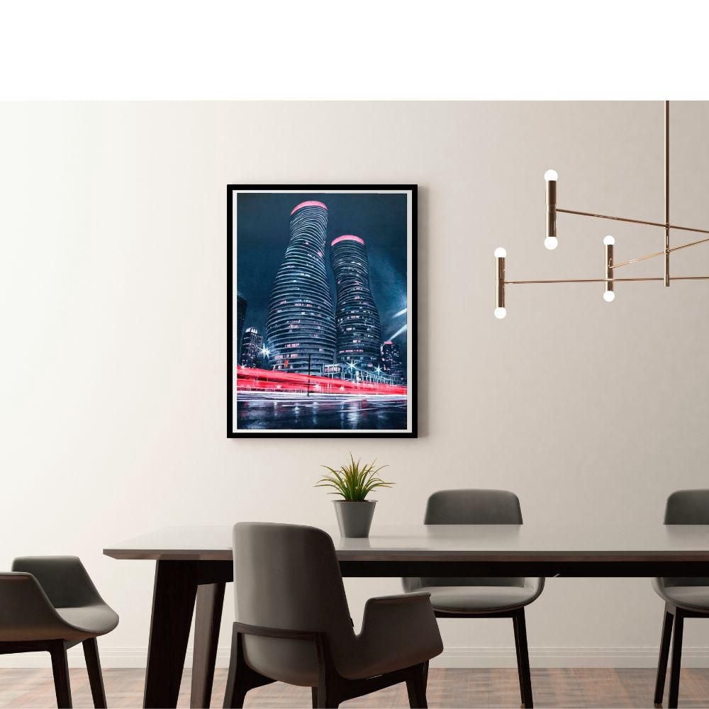 Striking 50% Hand-Painted Art Wall , Featuring Bold Contrast and Vibrant Details, Perfect for Adding a Dynamic and Artistic Touch to Living Rooms, Offices, or Modern Interiors