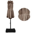 thumbnail image 3 of Patiojoy 15 Ft Outdoor Double-Sided Patio Umbrella with Base Tan, 3 of 3